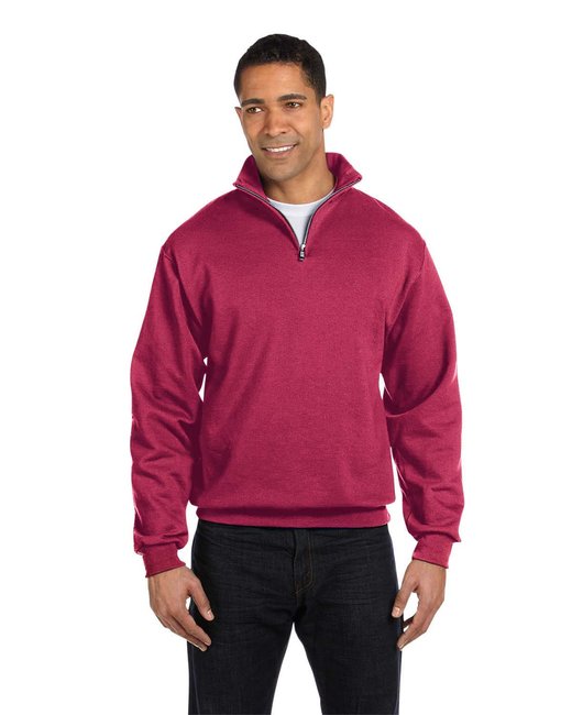 JERZEES®  NuBlend® Adult Unisex 8oz 50/50 Cotton Poly 1/4-Zip Cadet Collar Sweatshirt